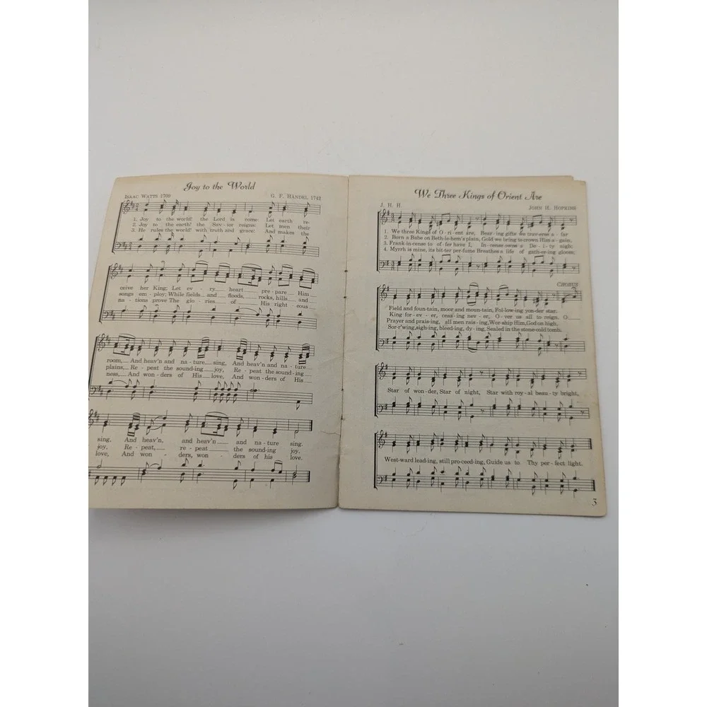 Vintage 1957 Christmas Carols Songbook John Hancock Mutual Life‎ Insurance Co